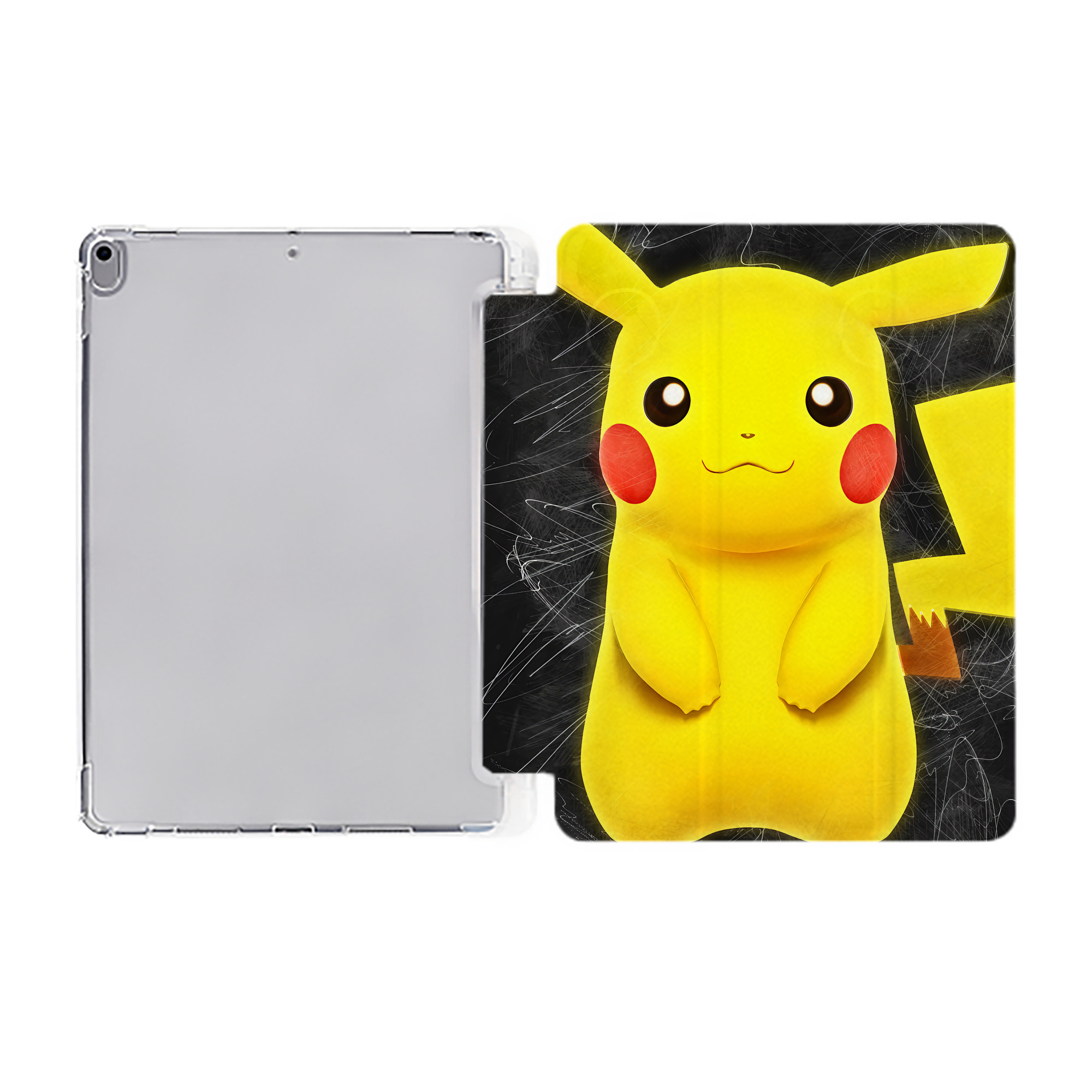 （画像用） ポケットモンスター Pokémon IPad ケース ペン収納付き 三つ折りスタンド PUレザー×シリコン 対応機種9.5/10.5/10.9インチ